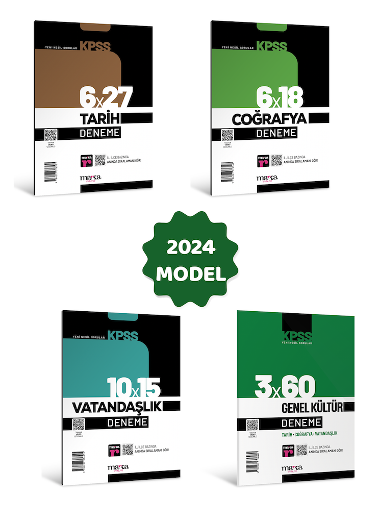 2024 KPSS Genel Kültür Deneme Sınavı Seti Tamamı Video Çözümlü 4 Parça